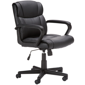 High-Back Ergonomic Office Chair with PU Leather, Lumbar Support & Armrests