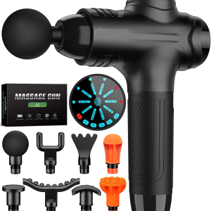 Massage Gun - Electric Deep Tissue Massager with 8 Heads for Athletes & Pain Relief