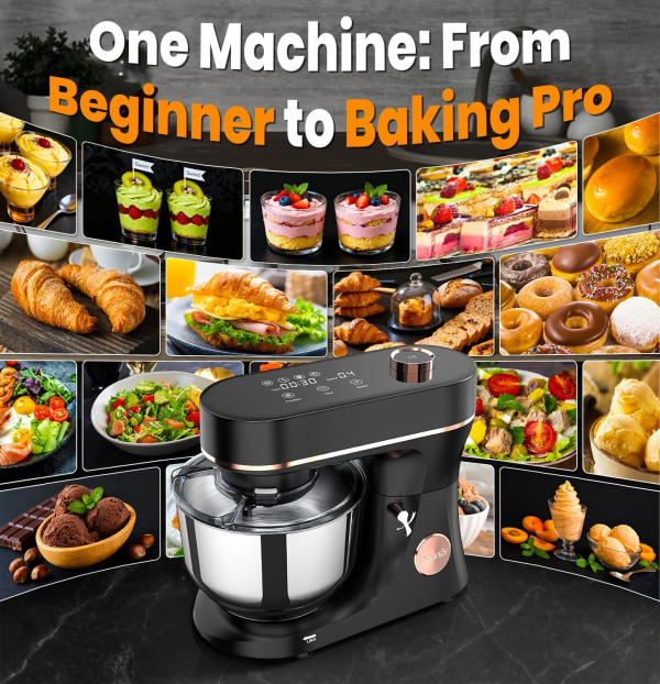 Stand Mixer Set, 6QT Kitchen Mixer with LED Touchscreen, 11-Speed Tilt-Head Mixer with Timer - Image 7